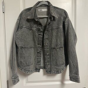 Zara Light Gray Denim Jacket